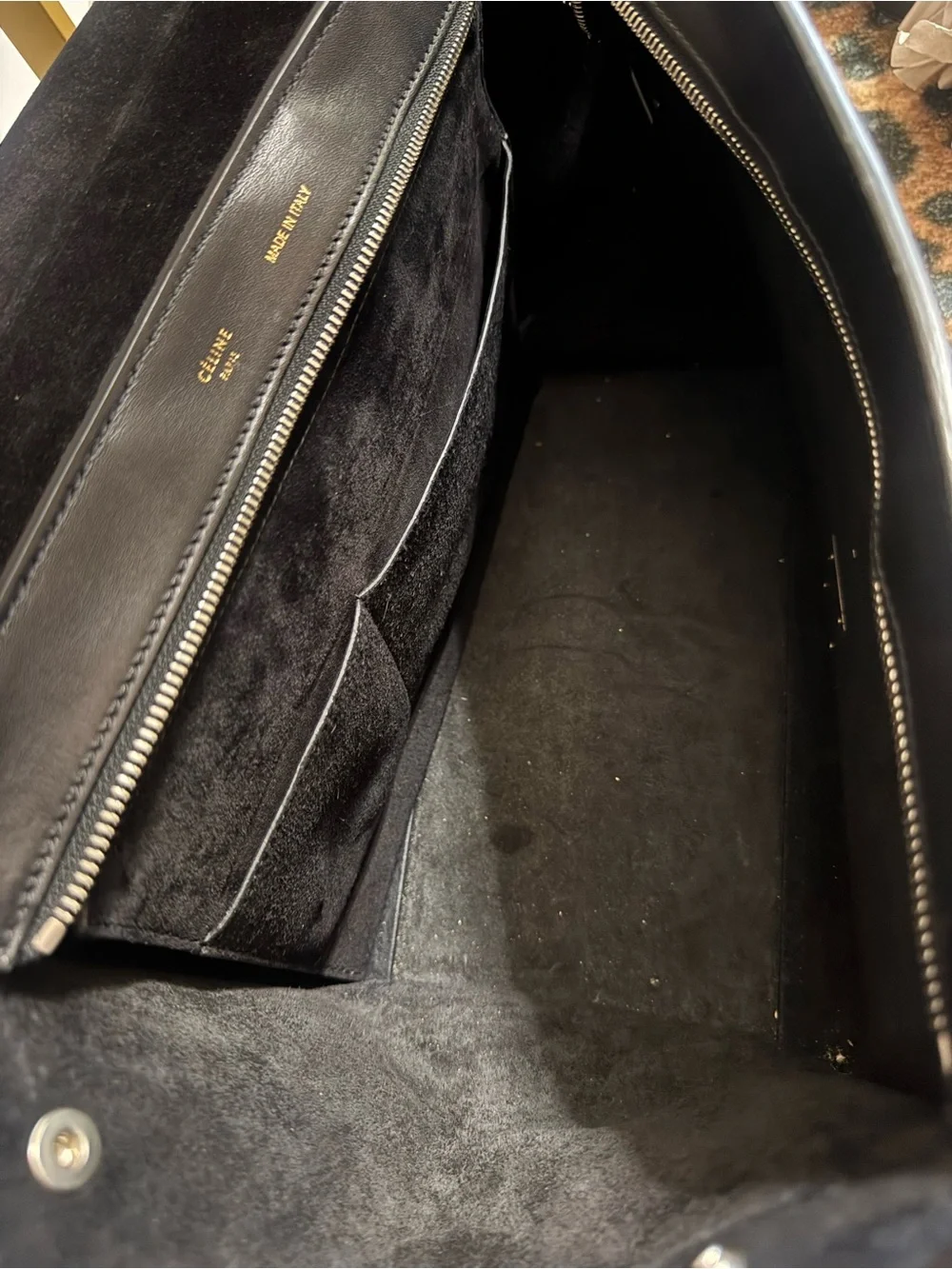 Celine Tricolor Trapeze Bag - Beige, Black & White